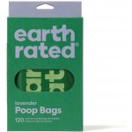 Earth Rated Sáčky na psí exkrementy s vůní levandule s uchem 1 role x 120 sáčků – Zboží Dáma