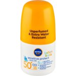 Nivea Sun Protect & Sensitive dětské mléko na opalování v kuličce SPF50+ 50 ml – Sleviste.cz