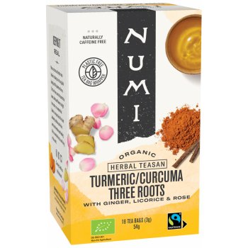 Numi Bio kurkumový čaj Three Roots 18 sáčků