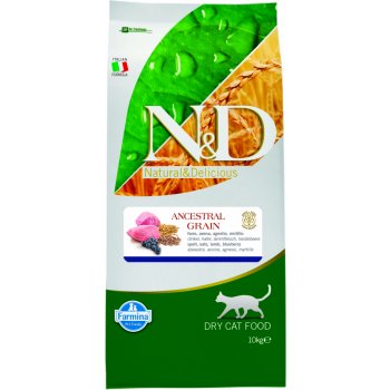 Farmina N&D Ancestral Grain Cat Adult Lamb Blueberry 10 kg