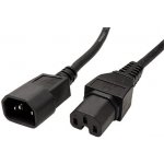 Value Kabel síťový prodlužovací, IEC320 C14 - IEC320 C15, 0,5m, černý - 19.99.1120 – Zbozi.Blesk.cz