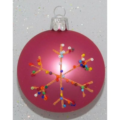 ORNEX Koule skleněná růžová vločka 70 mm – Hledejceny.cz