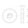 Podložka pro dřevěné konstrukce 11 x 33 mm Zn