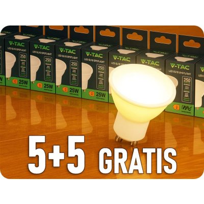 V-TAC LED žárovka GU10 2,9W 250 lm 5+5 denní bílá – Hledejceny.cz