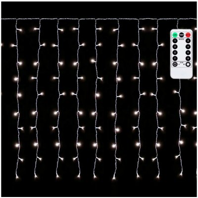 Aigostar LED Ven. ván. řetěz 150xLED 6W 230V 8 funkcí 1,5x1m IP44 stud bílá+DO B10303S7B – Hledejceny.cz