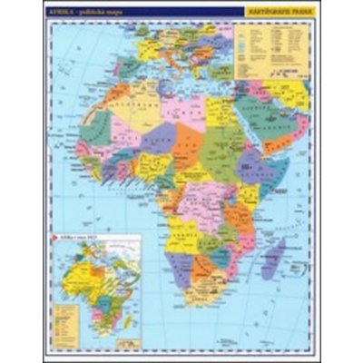 Školní mapa na lavici Afrika polit., obrysová, A