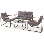 Halmar Sestava zahradního nábytku HUDSON šedá/hnědá – Sleviste.cz