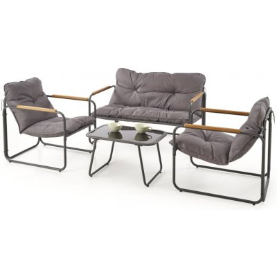 Halmar Sestava zahradního nábytku HUDSON šedá/hnědá – Sleviste.cz