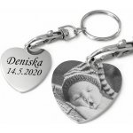 Přívěsek na klíče Chromovaný Srdce AE 726888 – Zboží Dáma