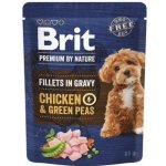 Brit Premium by Nature Adult Dog Fillets in Gravy Chicken & Green Peas 85 g – Zboží Mobilmania