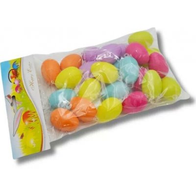 Dekorace - Vejce plast sáček 4cm/24ks mix barev – Hledejceny.cz
