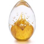Artcristal Bohemia Skleněné těžítko vajíčko 02, Zlatý topaz, 7 cm | České sklo z rodinné sklárny – Zboží Mobilmania