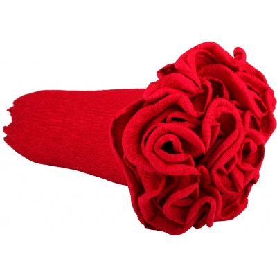 Krepový kornout 25cm x 2,5m 586-TM. ČERVENÁ – Sleviste.cz