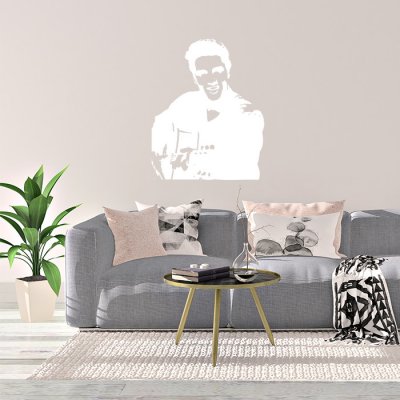 SABLIO Samolepka na zeď Elvis Presley 2 rozměry 73x90 cm – Zboží Dáma