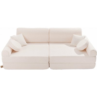 Play Sofa Velká modulární dětská pohovka Premium Bouclé Bílá – Zbozi.Blesk.cz