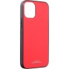 Pouzdro a kryt na mobilní telefon Pouzdro FORCELL Glass Apple iPhone 12 Pro Max - gumové / skleněné - červené