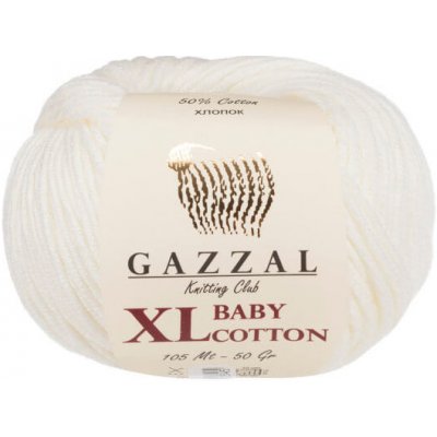 Příze Baby Cotton XL Gazzal 3410 smetanová Výrobce – Zboží Mobilmania