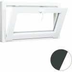 ALUPLAST Sklopné plastové okno antracit/bílé 90x40 Dvojsklo Ug= 1,1 – Sleviste.cz