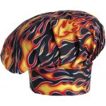 EGOchef Vysoká kuchařská čepice vzor plameny E-7000110A – Sleviste.cz