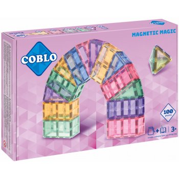 COBLO - Magnetická stavebnice 100 dílů - Pastel