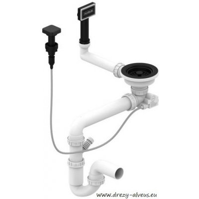 Alveus sifon 1x 3 1/2" s vertikálním přepadem - POP-UP Black – Sleviste.cz
