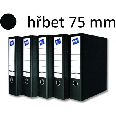 Hit Office pořadač pákový A4 80 mm KV8 Classic černý mramor