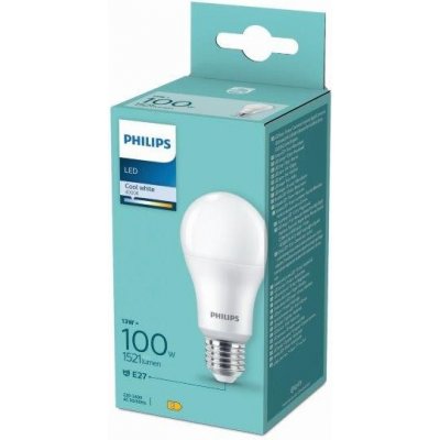 Philips 8720169253155 LED žárovka E27 13W/100W 1521lm 4000K A60 bílá – Zboží Mobilmania