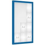 PROCITY Venkovní vitrína Classique, 12 x A4, plexi, modrá – Zboží Živě