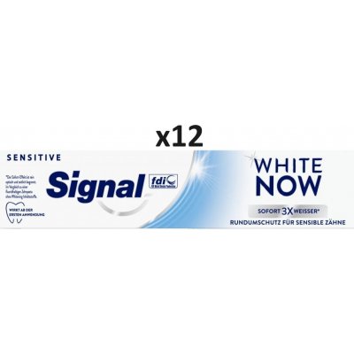 Signal Zubní pasta White Now Sensitive 12 x 75 ml – Zboží Mobilmania