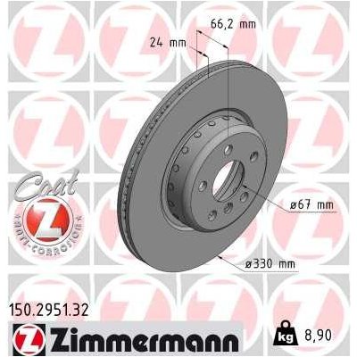 Brzdový kotouč ZIMMERMANN 150.2951.32 – Sleviste.cz
