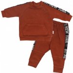 Mamatti Dětská tepláková souprava zapínání na boku Baby Fox hnědá – Zboží Mobilmania