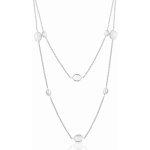JwL Luxury Pearls Dlouhý perlový s hexagon krystaly JL0600 – Zboží Mobilmania