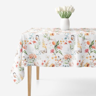 Goldea hranatý ubrus valencia motýlí louka 100x100 cm – Sleviste.cz