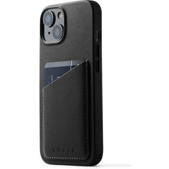 Mujjo Full Leather Wallet iPhone 15 černé