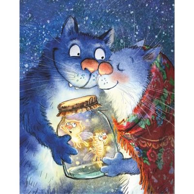 TSvetnoy Diamantové malování Kočky Světlušky 40 x 50 cm LG276e