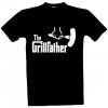 Pánské Tričko Tričko s potiskem grillfather pánské Černá