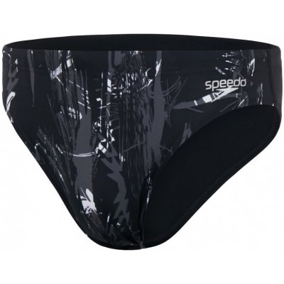 Speedo Allover 7cm Brief Black/White/USA Charcoal