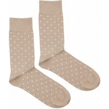 Ponožky s puntíky Béžové