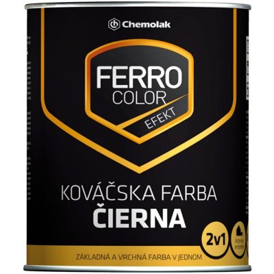 Chemolak U 2066 FERRO COLOR kovářská černá 2,5 L – Zbozi.Blesk.cz