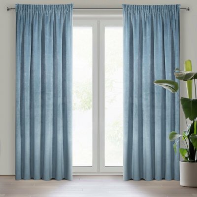 EUROFIRANY ZATEMŇOVACÍ ZÁVĚS NA PÁSCE VILLA 140X270 CM MODRÁ – Hledejceny.cz