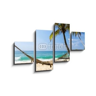 Obraz 4D čtyřdílný - 100 x 60 cm - Under the palms Pod palmami – Zboží Mobilmania