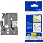 Páska Brother TZE-S141, 18mm, průsvitná/černá, adhezivní, laminovaná, délka 8m – Zboží Živě