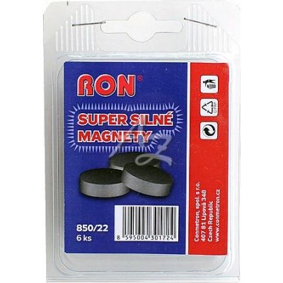 magnet 850/22mm ČER super silné (6ks) – Hledejceny.cz