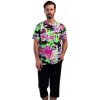 Pánské pyžamo 1P1372 Grafity pánské pyžamo kr.rukáv kapri vzorované vícebarevné
