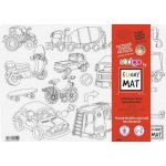 FUNNY MAT Funny Mat Podložka na kreslení Dopravní prostředky + pastelky zdarma 489797 – Hledejceny.cz