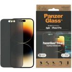 PanzerGlass ochranné sklo Privacy pro Apple iPhone 14 Pro s instalačním rámečkem P2784 – Zboží Živě