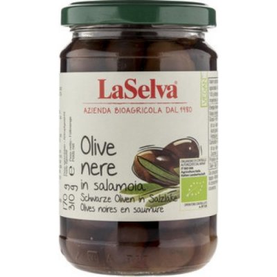 LaSelva Bio Černé olivy v soli 6 x 310 g