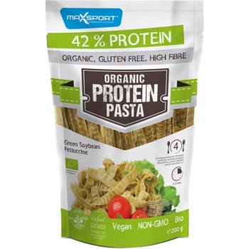 Max Sport Organic Protein Pasta Green Soybean Fettuccine proteinové těstoviny 200 g