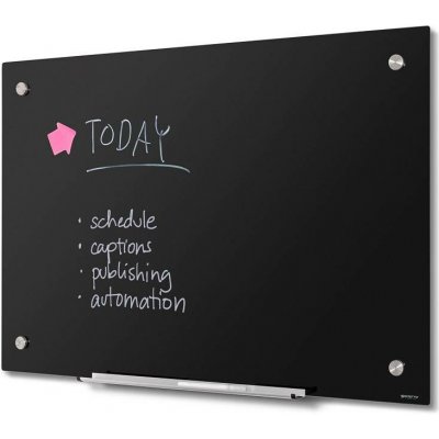 StandMar Scritto® Popisovatelná skleněná tabule – whiteboard, bílá / černá černá, 900 x 600 mm – Hledejceny.cz