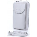 Pouzdro Jennifer Jones Mini kabelka na telefon a peněženka s popruhem na krk šedé – Zboží Mobilmania
